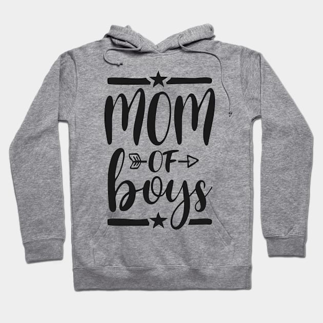 Mom Of Boys Hoodie by cidolopez